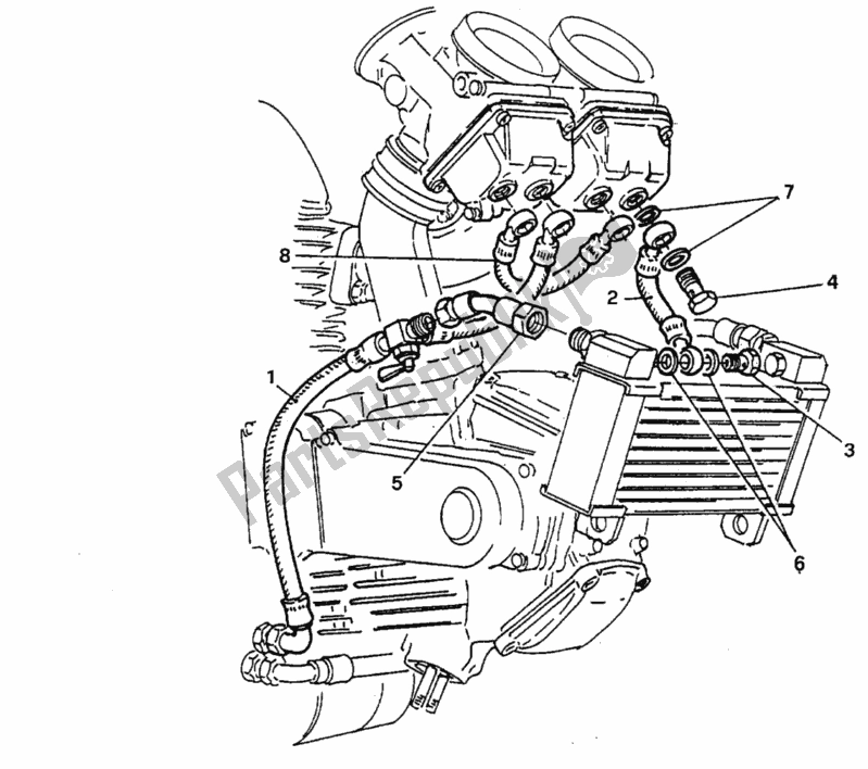 Todas as partes de Aquecimento Da Câmara Flutuante Dm 024037 do Ducati Supersport 900 SS 1994